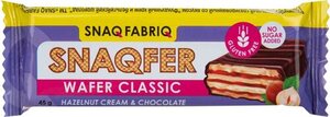 Батончик вафельный Snaq Fabriq Snaqfer Фундучный крем и бельгийский шоколад без сахара