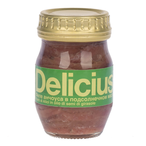 Анчоус европейский филе Delicius в подсолнечном масле