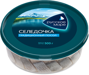 Сельдь филе-кусочки Русское море Традиционный посол в масле