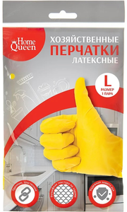 Перчатки хозяйственные Home Queen латекс размер L