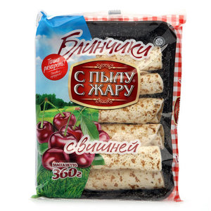 Блинчики сладкие «С Пылу с Жару» с вишней ГОСТ замороженные, 360 г