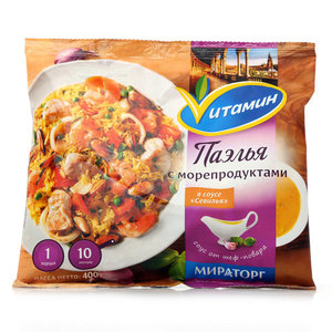 Паэлья с морепродуктами в соусе Севилья Vитамин (Витамин) ТМ Мираторг