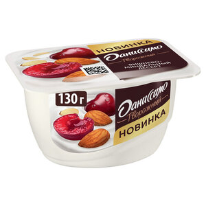 Десерт творожный Даниссимо вишнево-миндальный