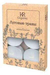 Свеча чайная ароматическая Kukina Raffinata Organic, 6 шт в ассортименте