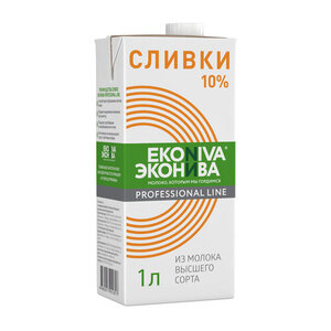 Сливки ЭкоНива Professional line ультрапастеризованные 10% БЗМЖ