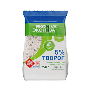 Творог рассыпчатый «ЭкоНива» 5% БЗМЖ, 750 г