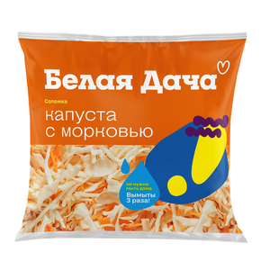 Смесь салатная капуста белокочанная морковь, 200 г